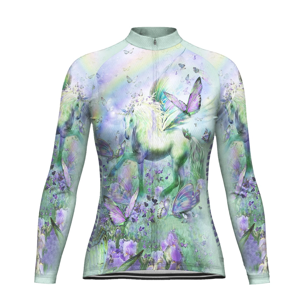 Customized Unicorn Winter Thermal Fleece Long Sleeve For Women