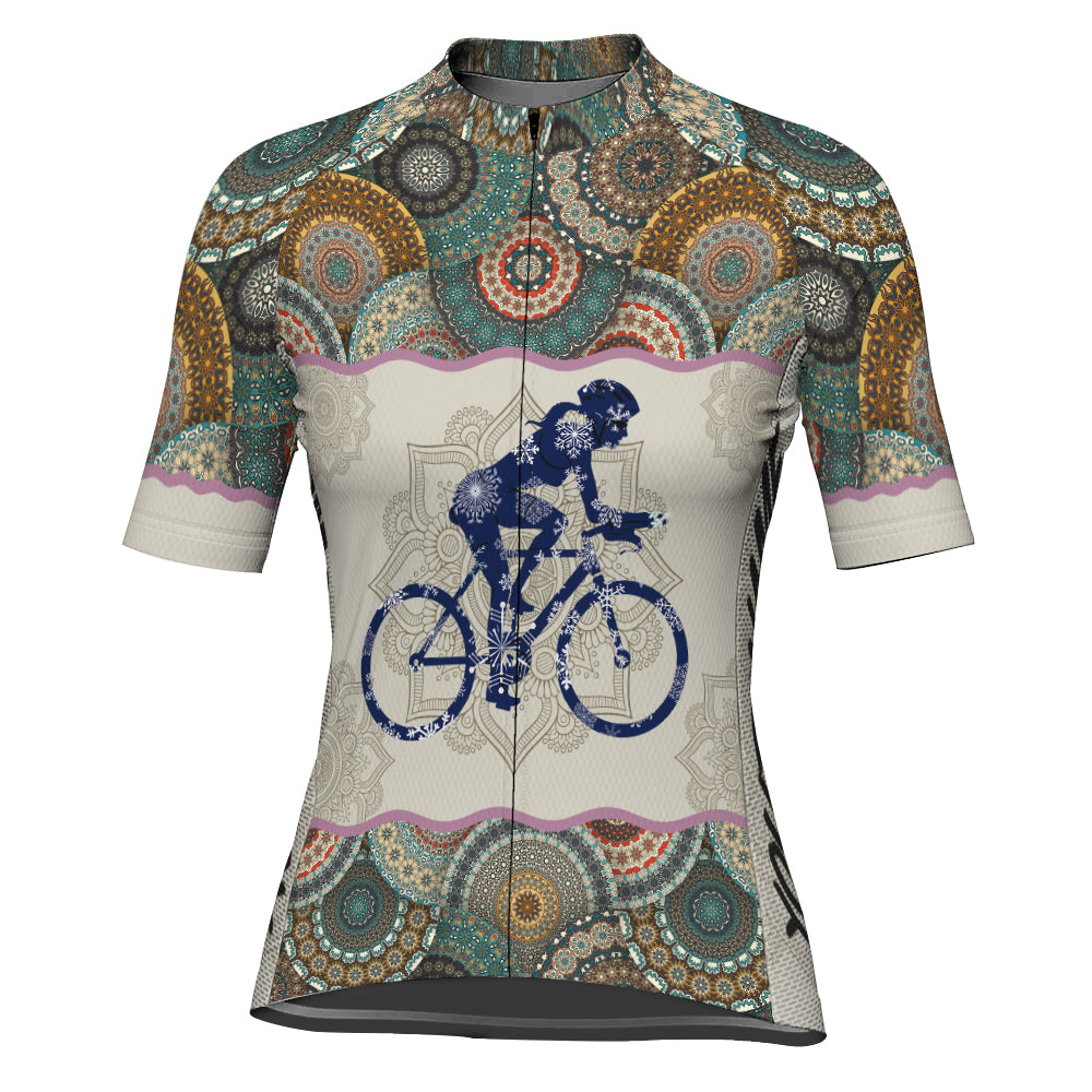 Customized Vintage Short Sleeve Cycling Jersey for Women