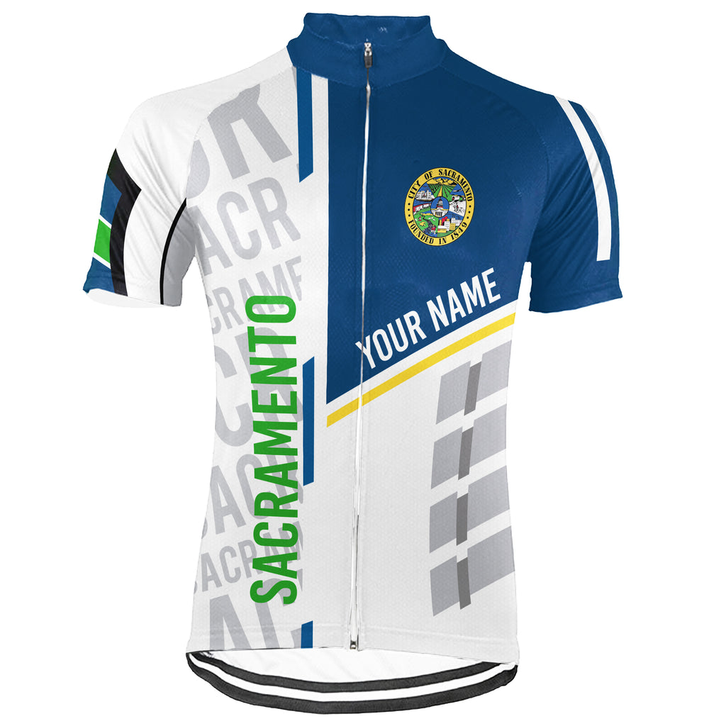 Customized Sacramento Short Sleeve Cycling Jersey for Men