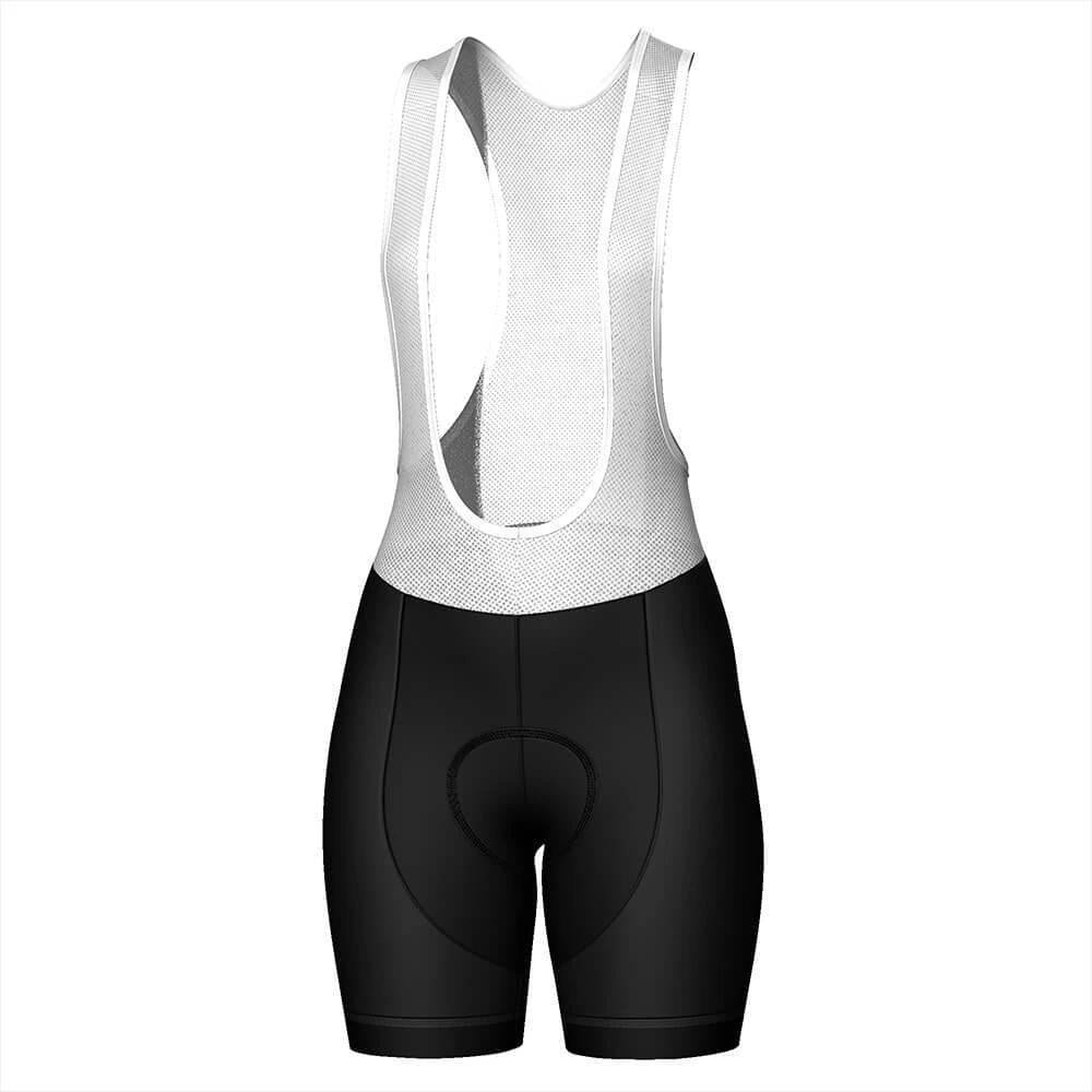 Unisex Black Cycling Bib Shorts