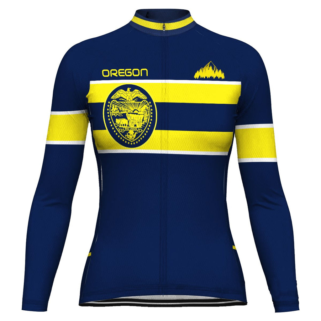 Customized Oregon Long Sleeve Cycling Jersey for Women