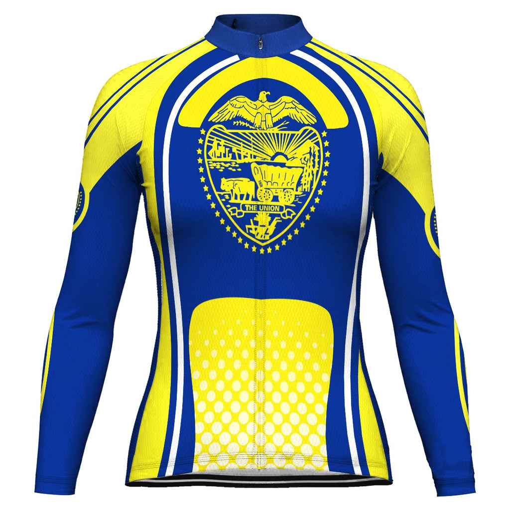 Customized Oregon Long Sleeve Cycling Jersey for Women