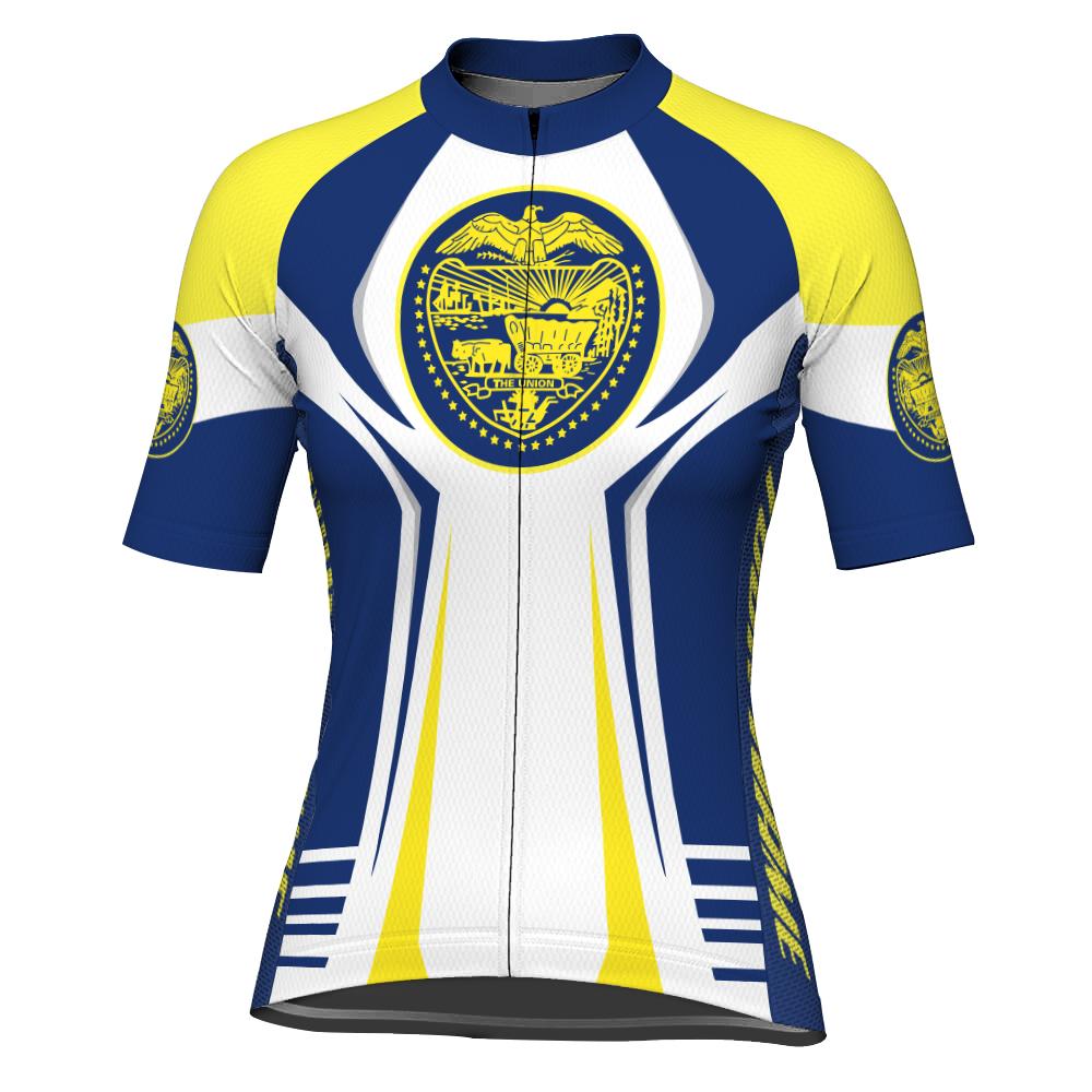 Customized Oregon Short Sleeve Cycling Jersey for Women