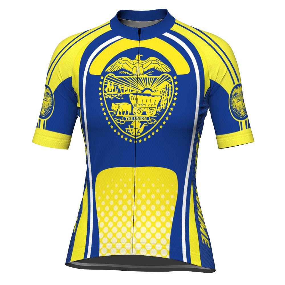 Customized Oregon Short Sleeve Cycling Jersey for Women