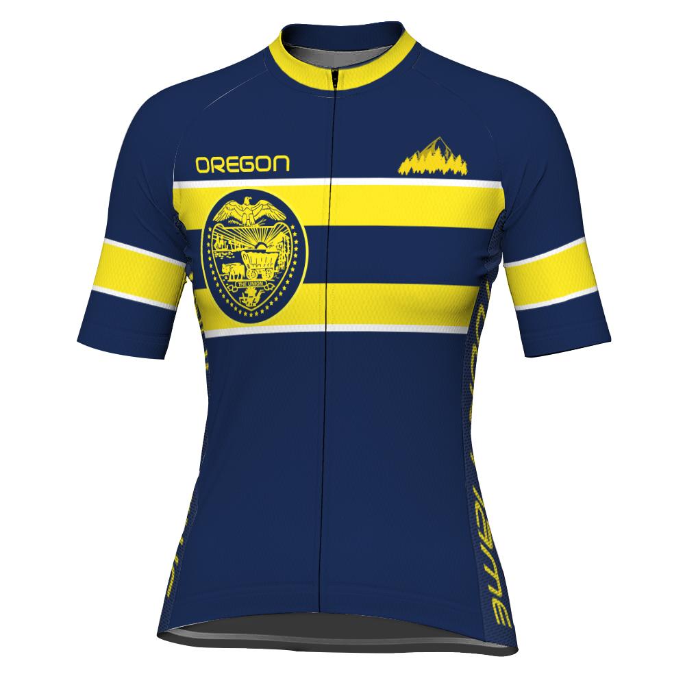 Customized Oregon Short Sleeve Cycling Jersey for Women