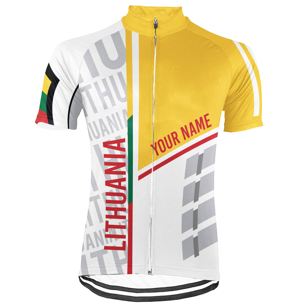 Customized Lithuania Short Sleeve Cycling Jersey for Men