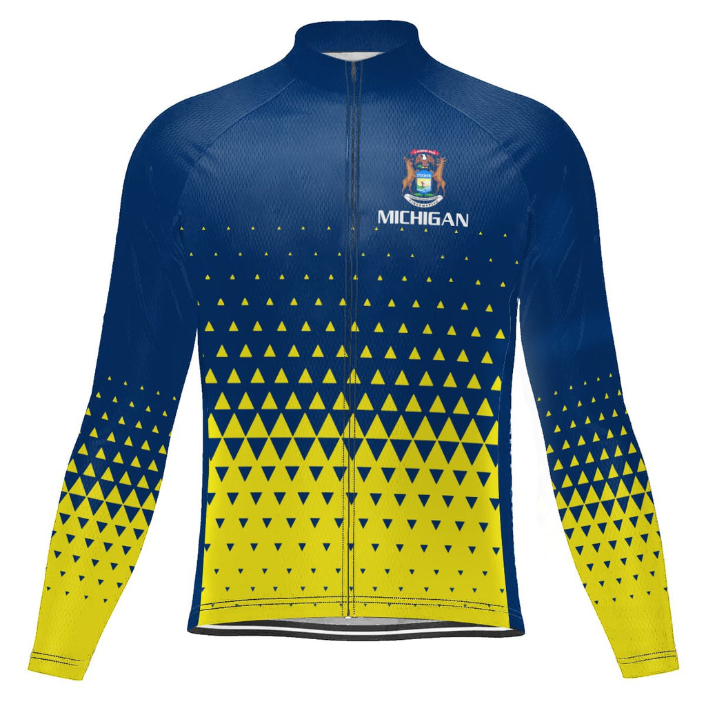 Customized Michigan Long Sleeve Cycling Jersey for Men
