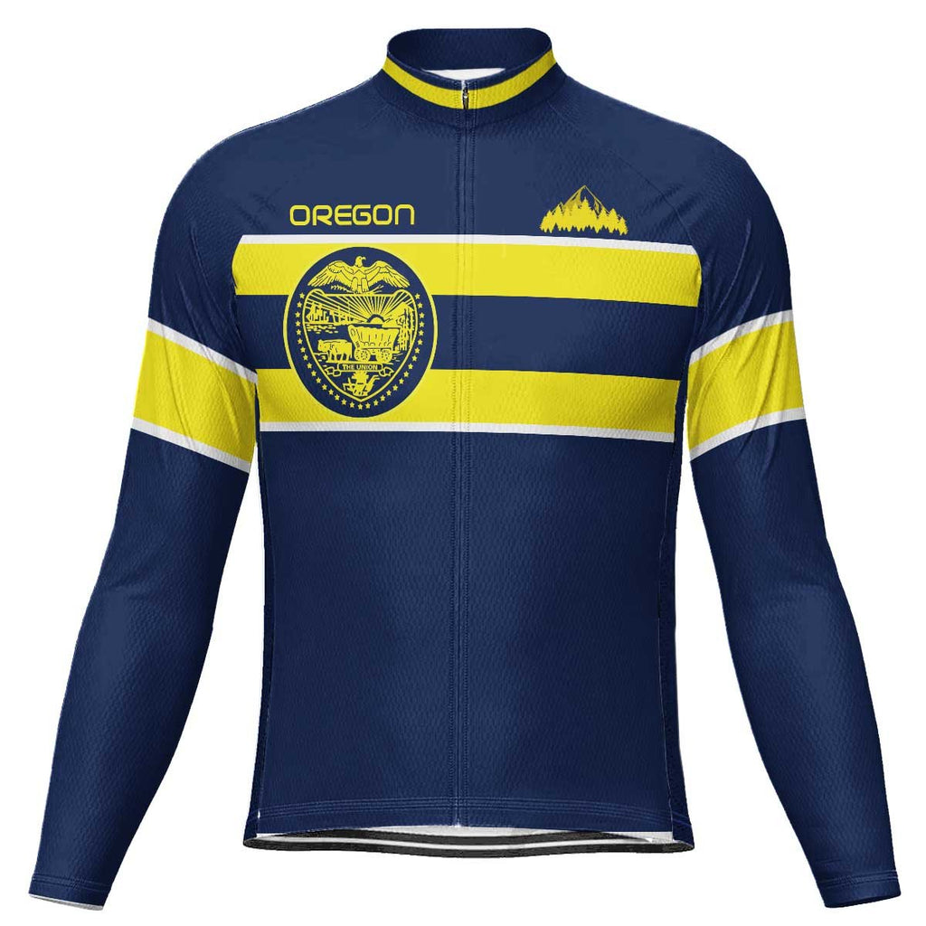 Customized Oregon Long Sleeve Cycling Jersey for Men