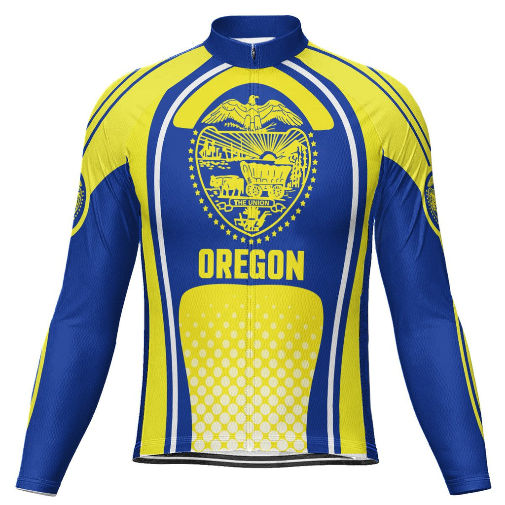 Customized Oregon Long Sleeve Cycling Jersey for Men