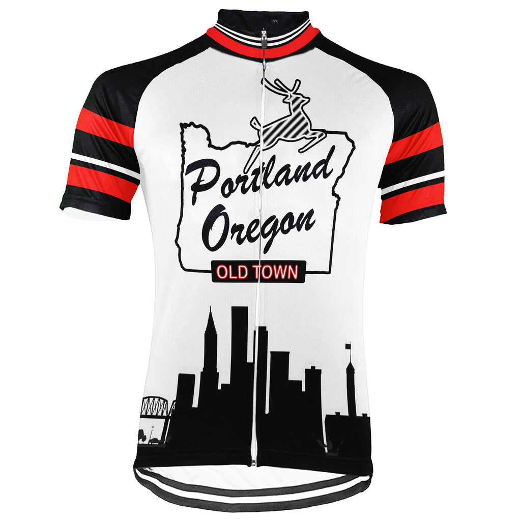 Customized Portland Short Sleeve Cycling Jersey for Men