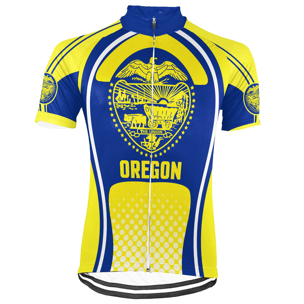 Customized Oregon Short Sleeve Cycling Jersey for Men