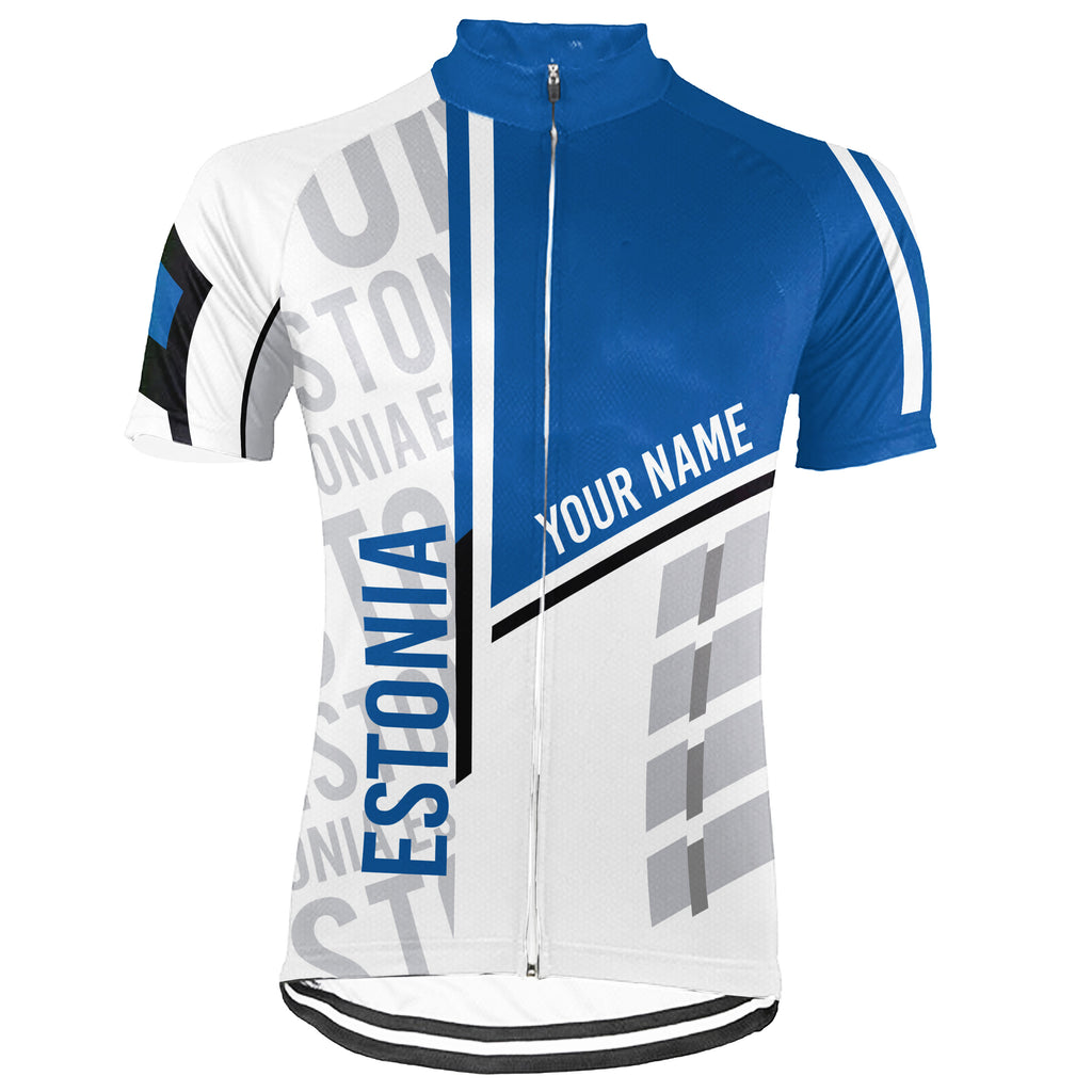 Customized Estonia Short Sleeve Cycling Jersey for Men