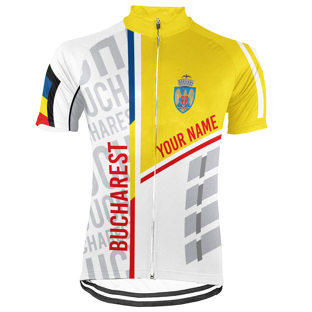 Customized Bucharest Short Sleeve Cycling Jersey for Men
