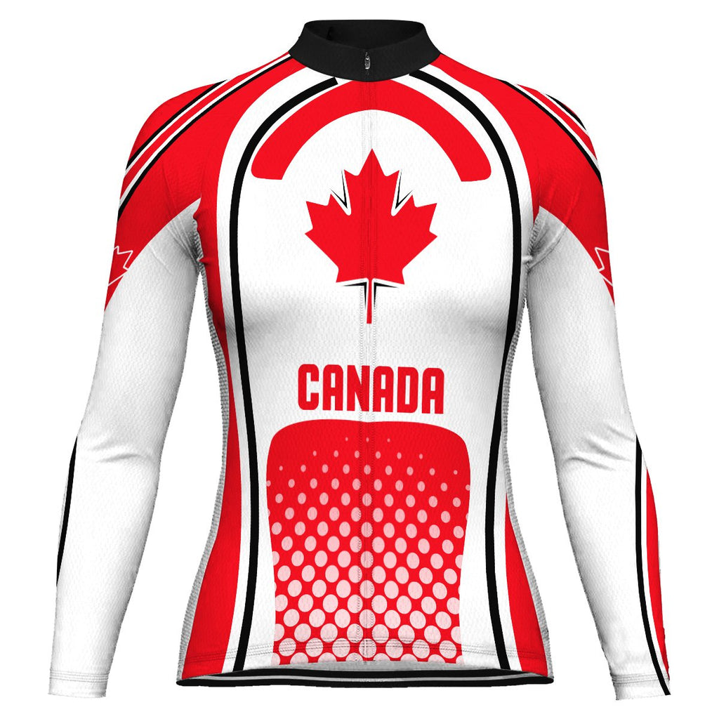 Canada Long Sleeve Cycling Jersey for Women