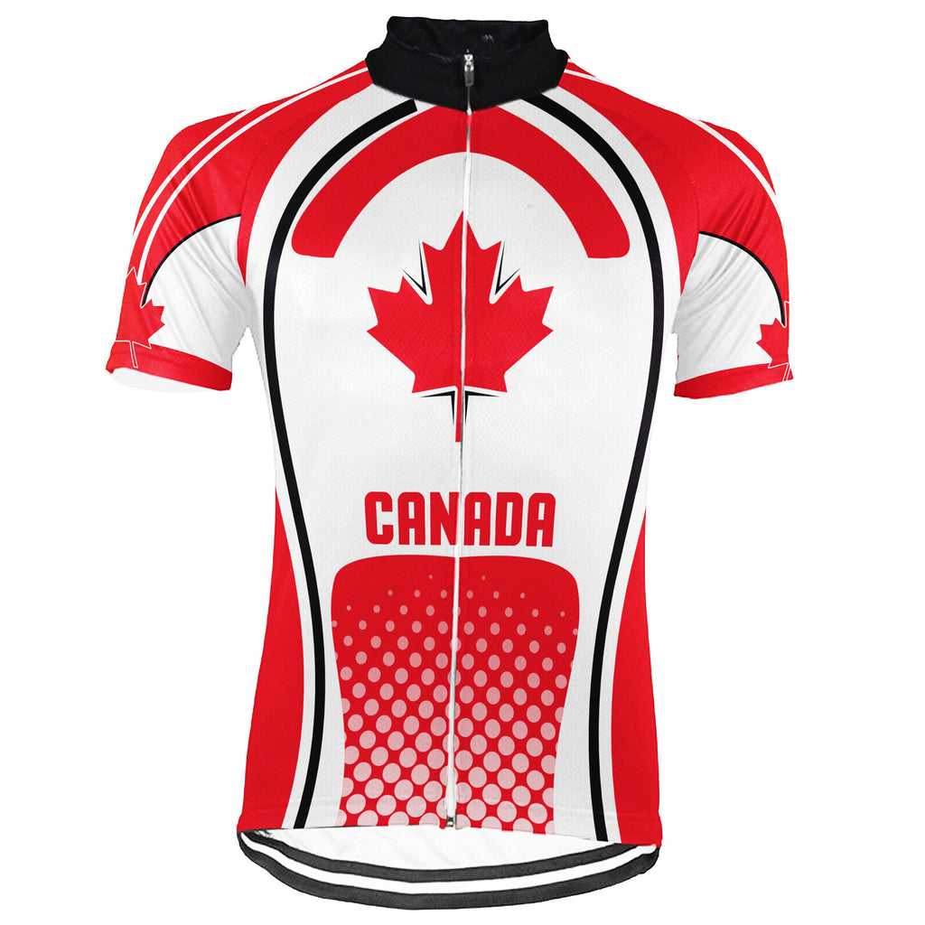 Customized Canada Short Sleeve Cycling Jersey for Men(CAD)