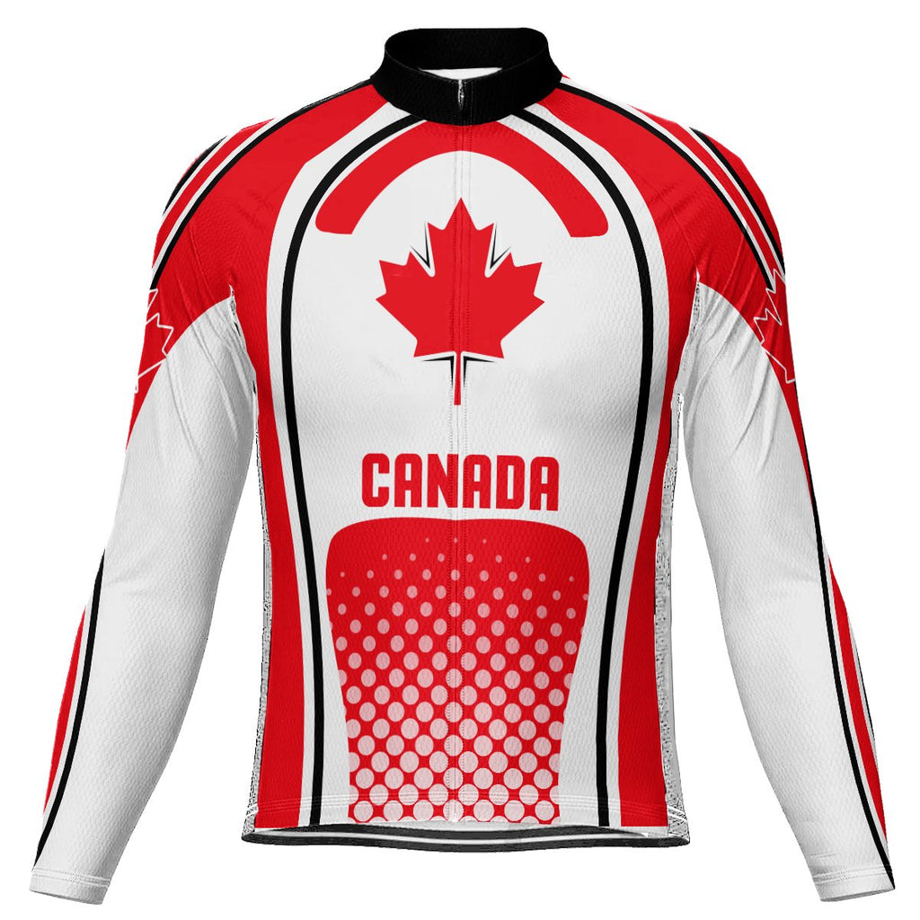 Customized Canada Long Sleeve Cycling Jersey for Men