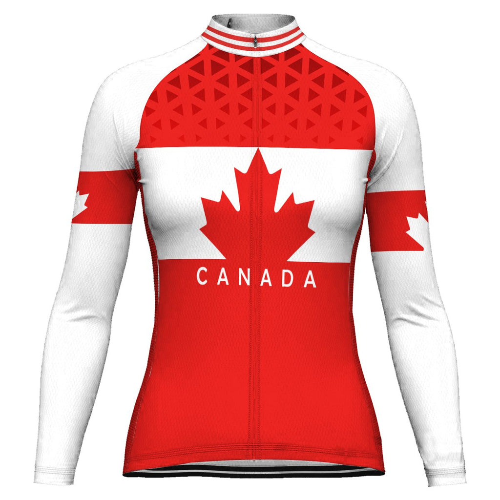 Customized Canada Long Sleeve Cycling Jersey for Women