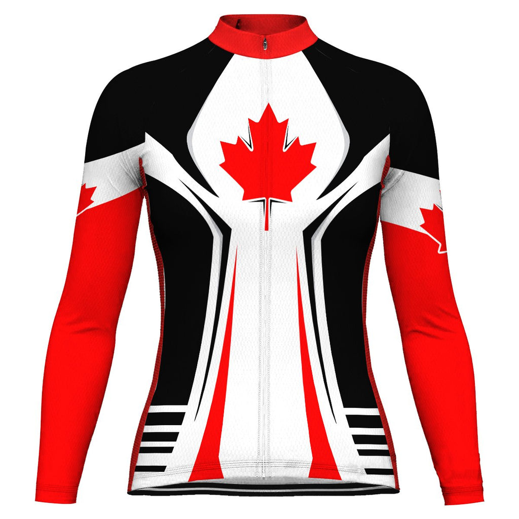 Customized Canada Long Sleeve Cycling Jersey for Women
