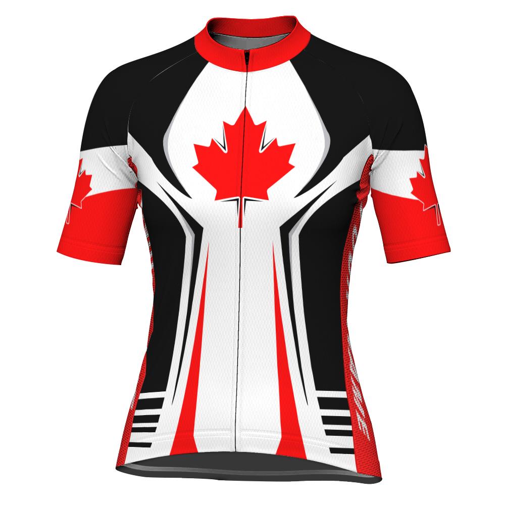 Customized Canada Short Sleeve Cycling Jersey for Women
