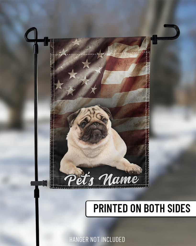 Personalized Image Dog Flag- Customized Name Gift