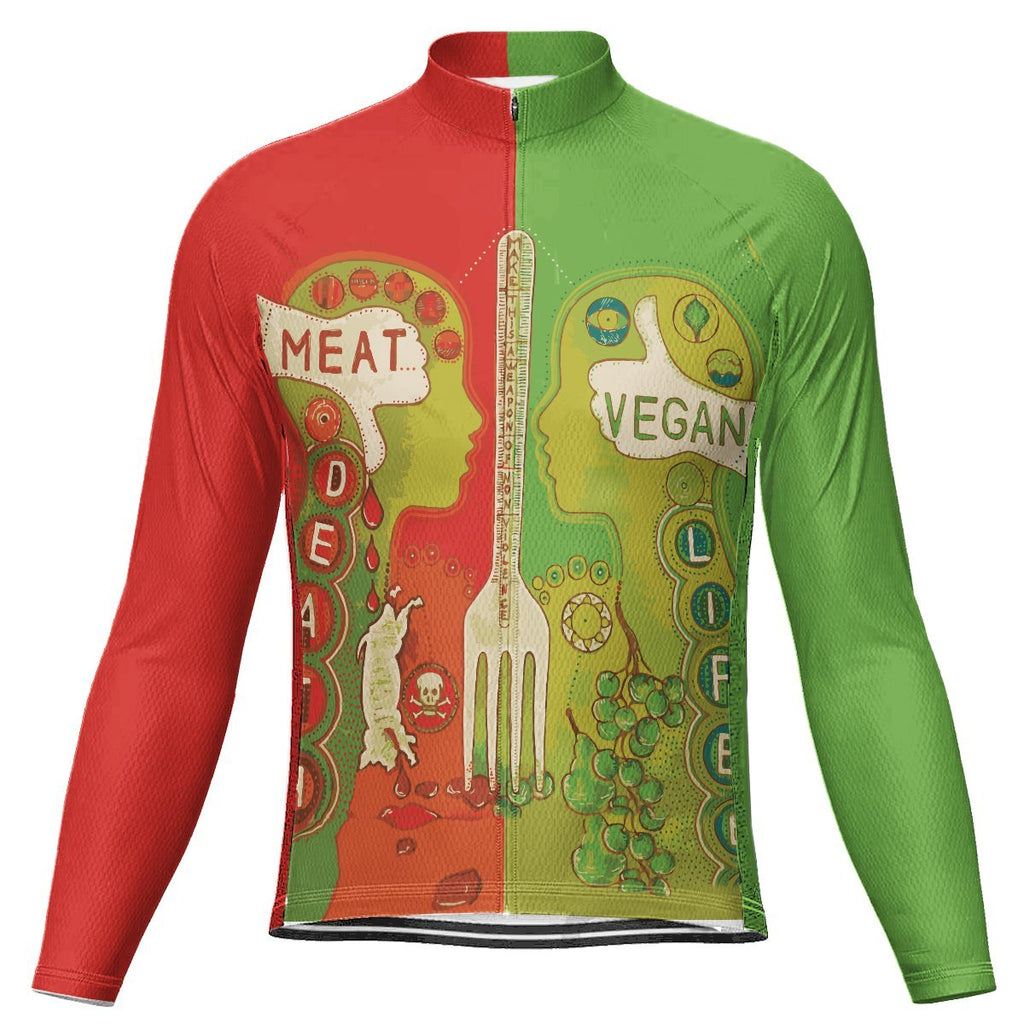 Vegan Long Sleeve Cycling Jersey for Men