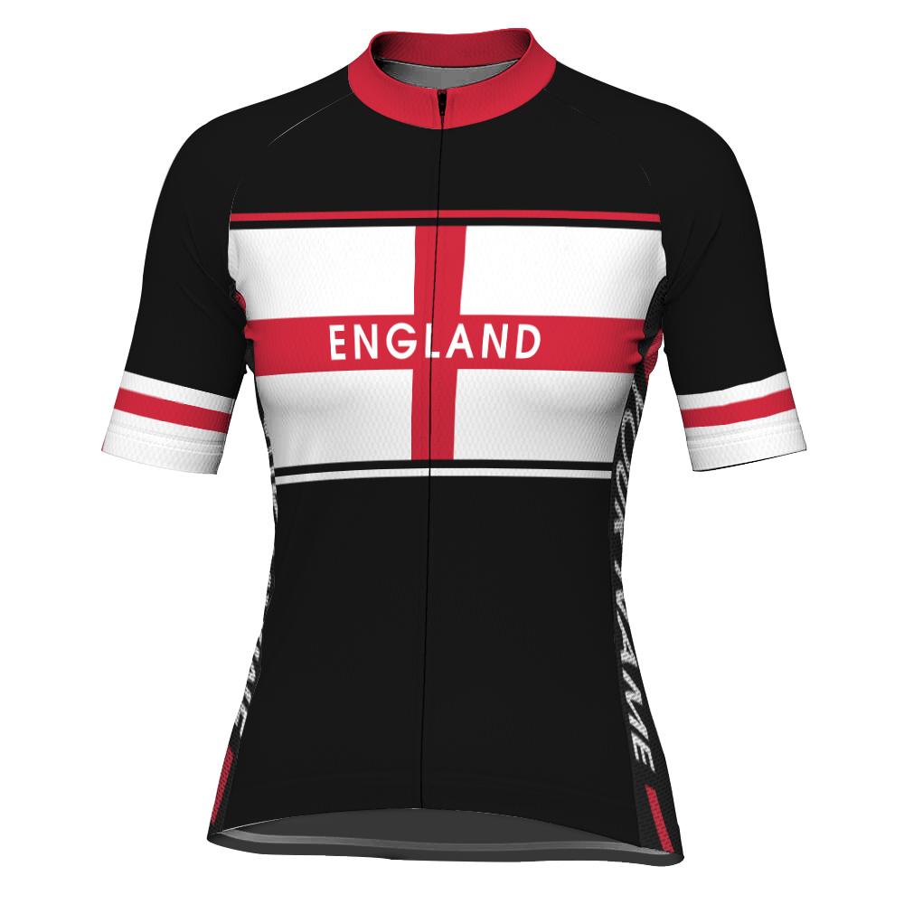 Customized England Winter Thermal Fleece Short Sleeve Cycling Jersey for Women
