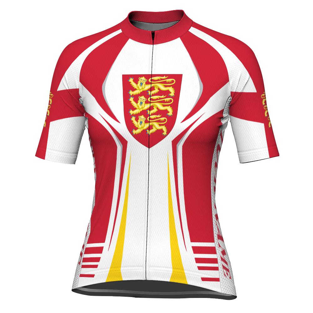 Customized England Short Sleeve Cycling Jersey for Women