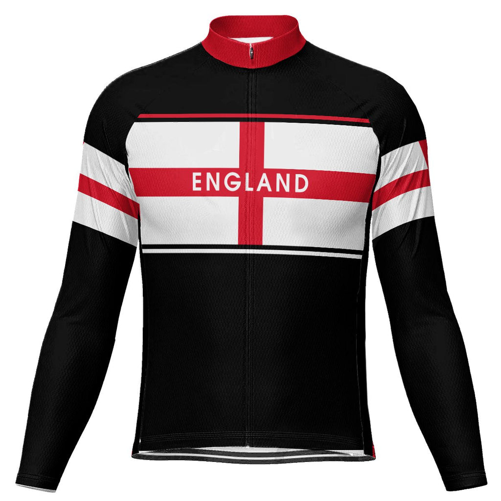 Customized England Winter Thermal Fleece Long Sleeve Cycling Jersey for Men