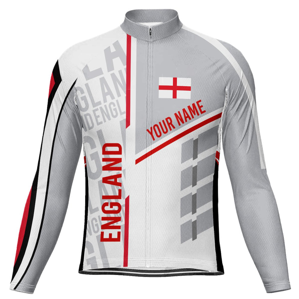 Customized England Long Sleeve Cycling Jersey for Men