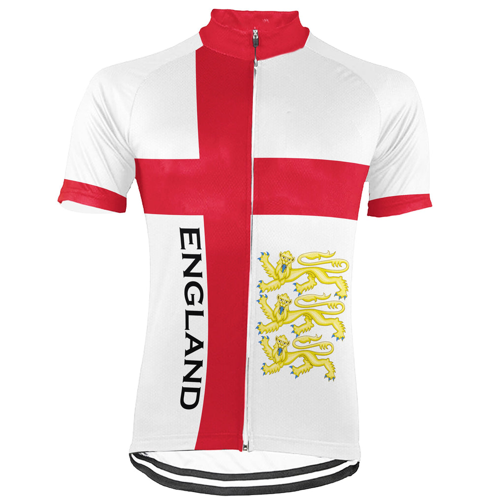 Customized England Short Sleeve Cycling Jersey for Men