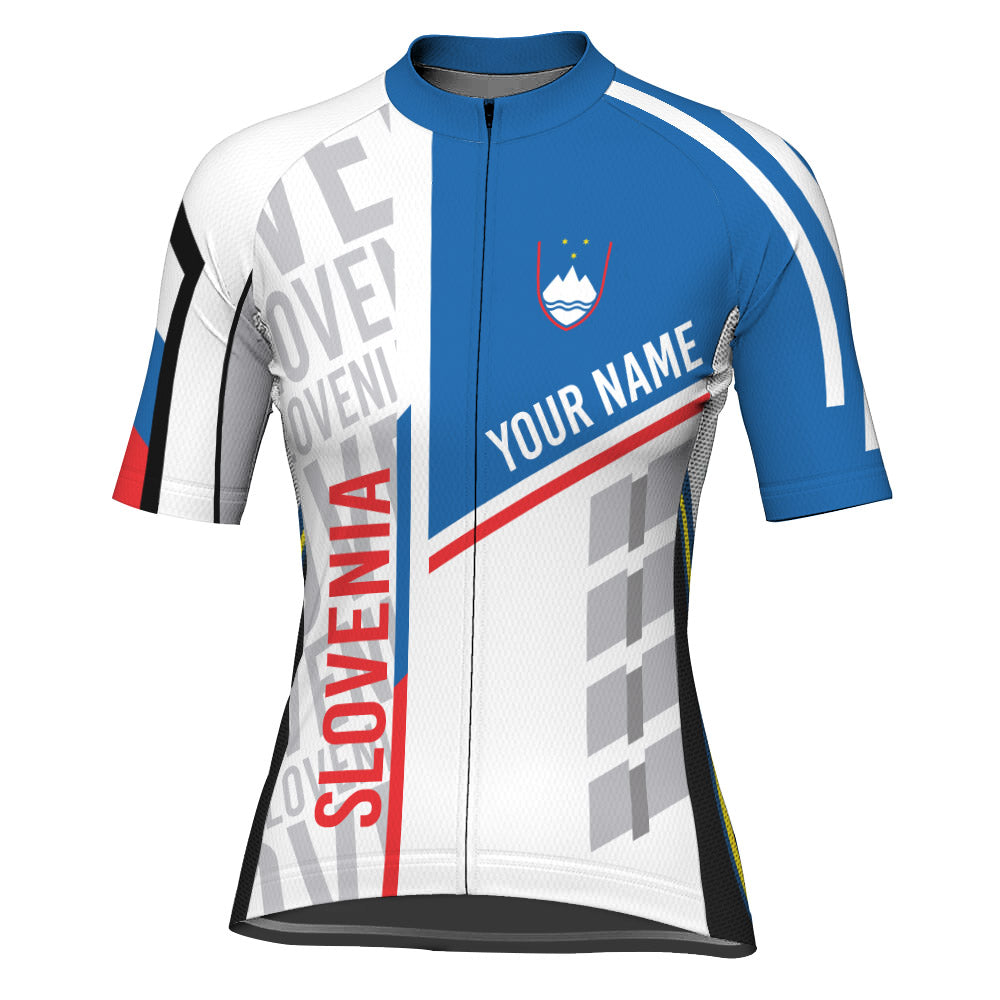 Customized Slovenia Short Sleeve Cycling Jersey for Women