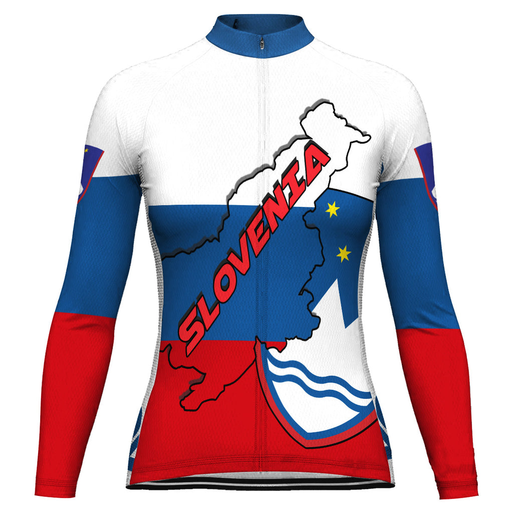 Customized Slovenia Long Sleeve Cycling Jersey for Women