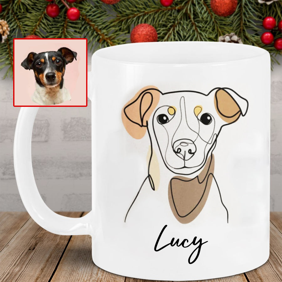Personalized Image Christmas Mug- Dog Mug