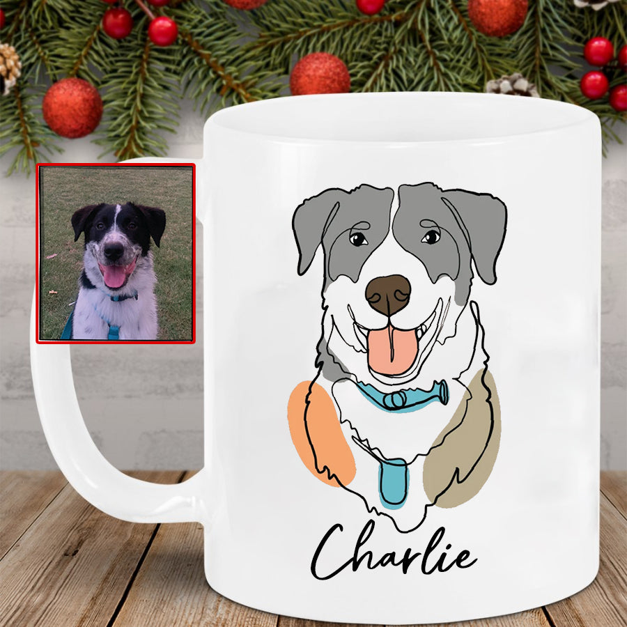 Personalized Image Christmas Mug- Dog Mug