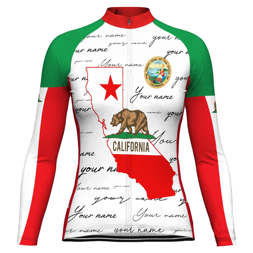 Customized California Long Sleeve Cycling Jersey for Women