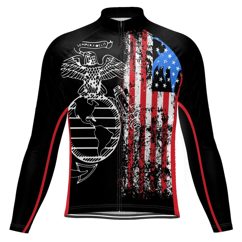 Marine Corps Long Sleeve Cycling Jersey for Men