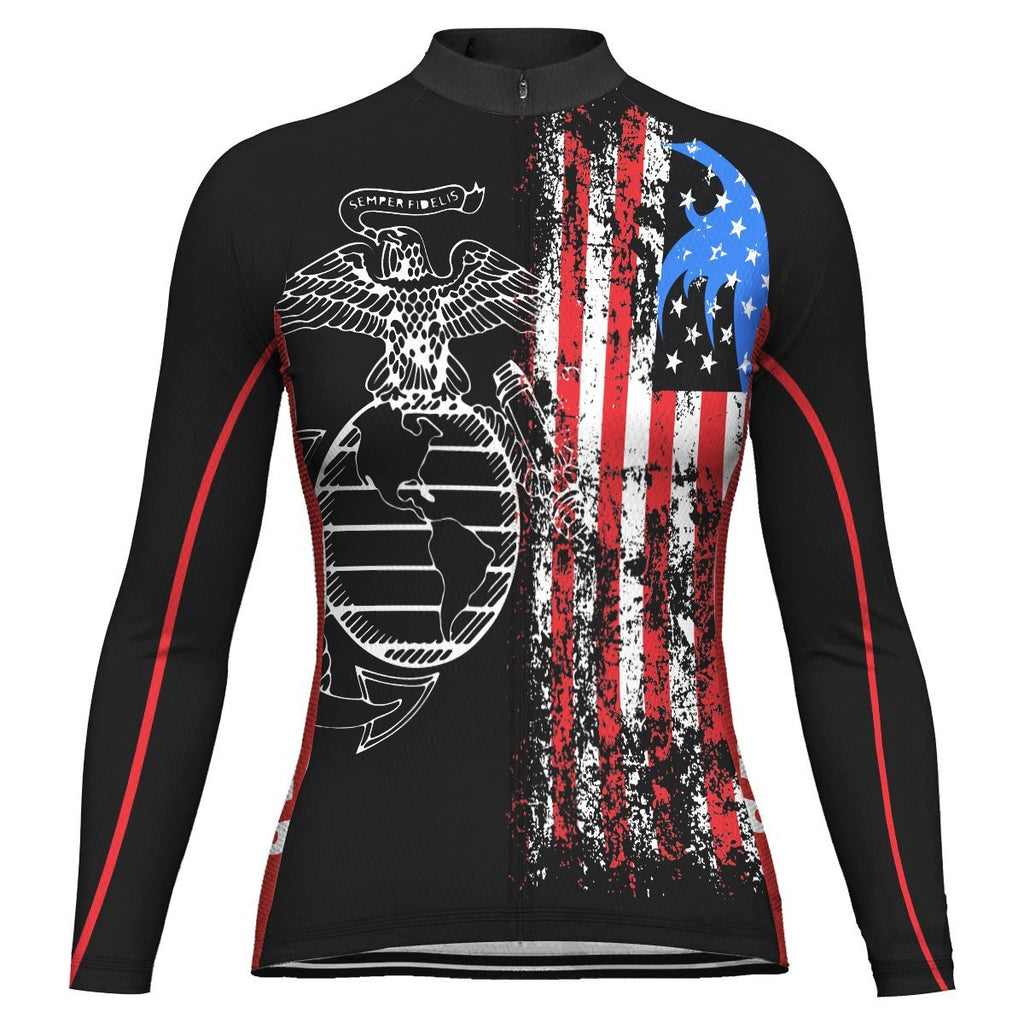 Marine Corps Long Sleeve Cycling Jersey for Women