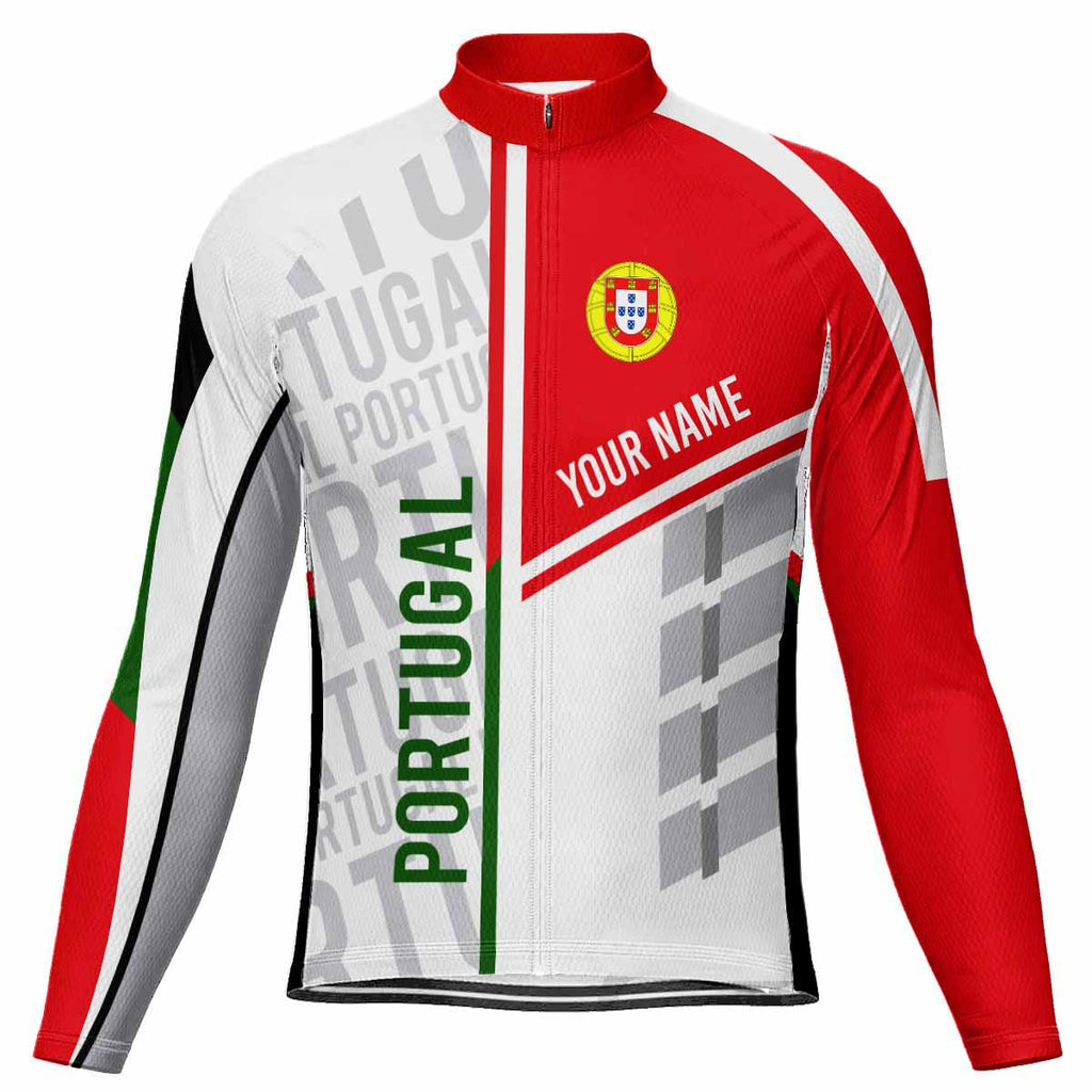 Customized Portugal Long Sleeve Cycling Jersey for Men