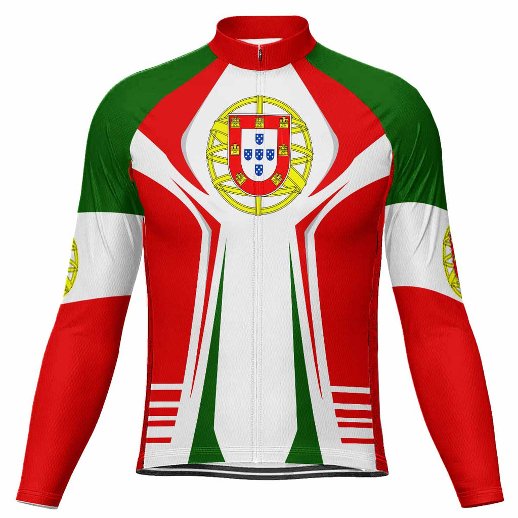 Customized Portugal Long Sleeve Cycling Jersey for Men