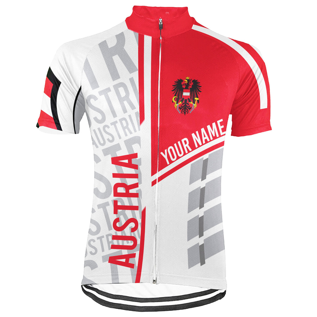 Customized Austria Short Sleeve Cycling Jersey for Men