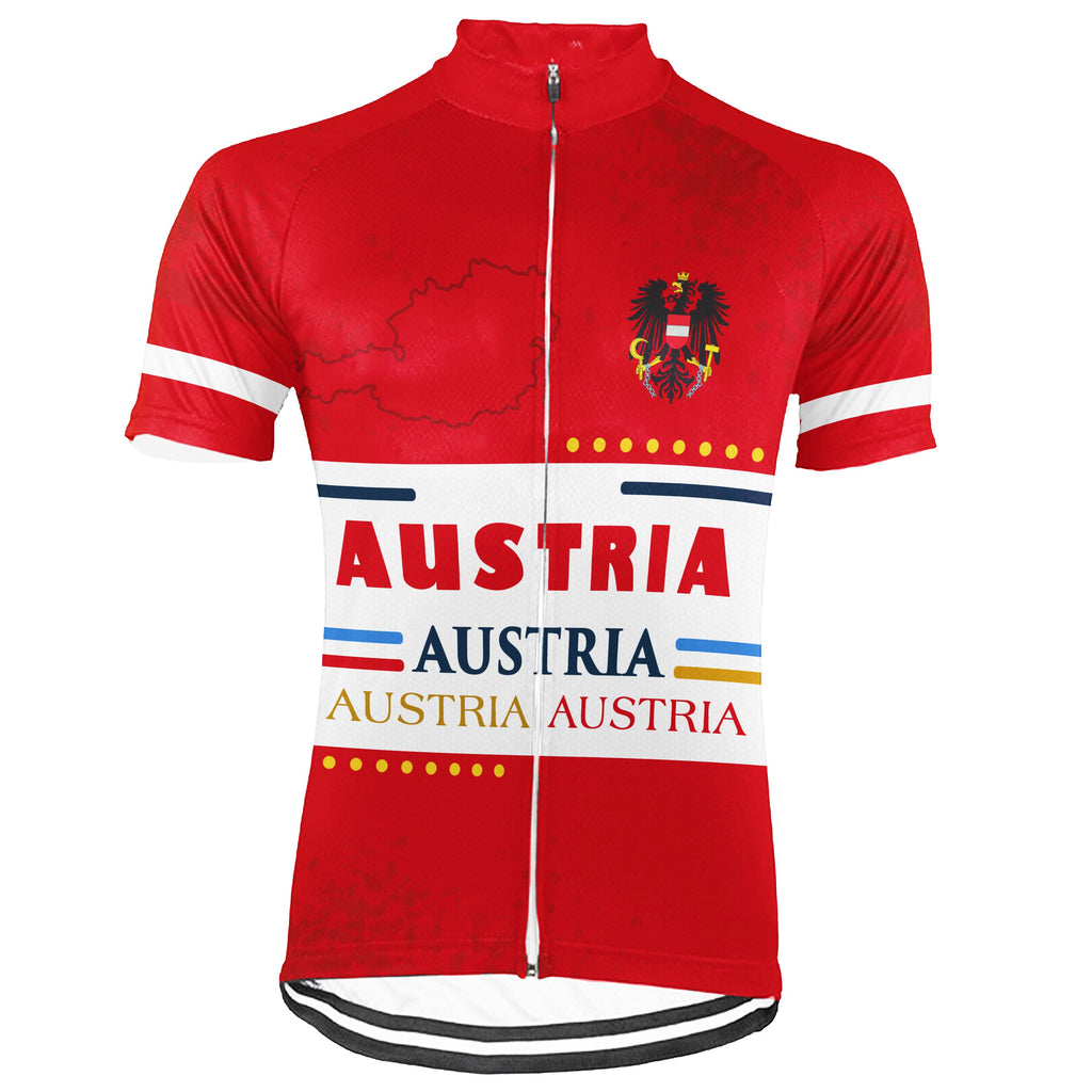 Customized Austria Short Sleeve Cycling Jersey for Men