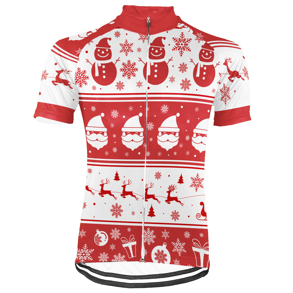 New Christmas Collection-Customized Christmas Short Sleeve Cycling Jersey for Men