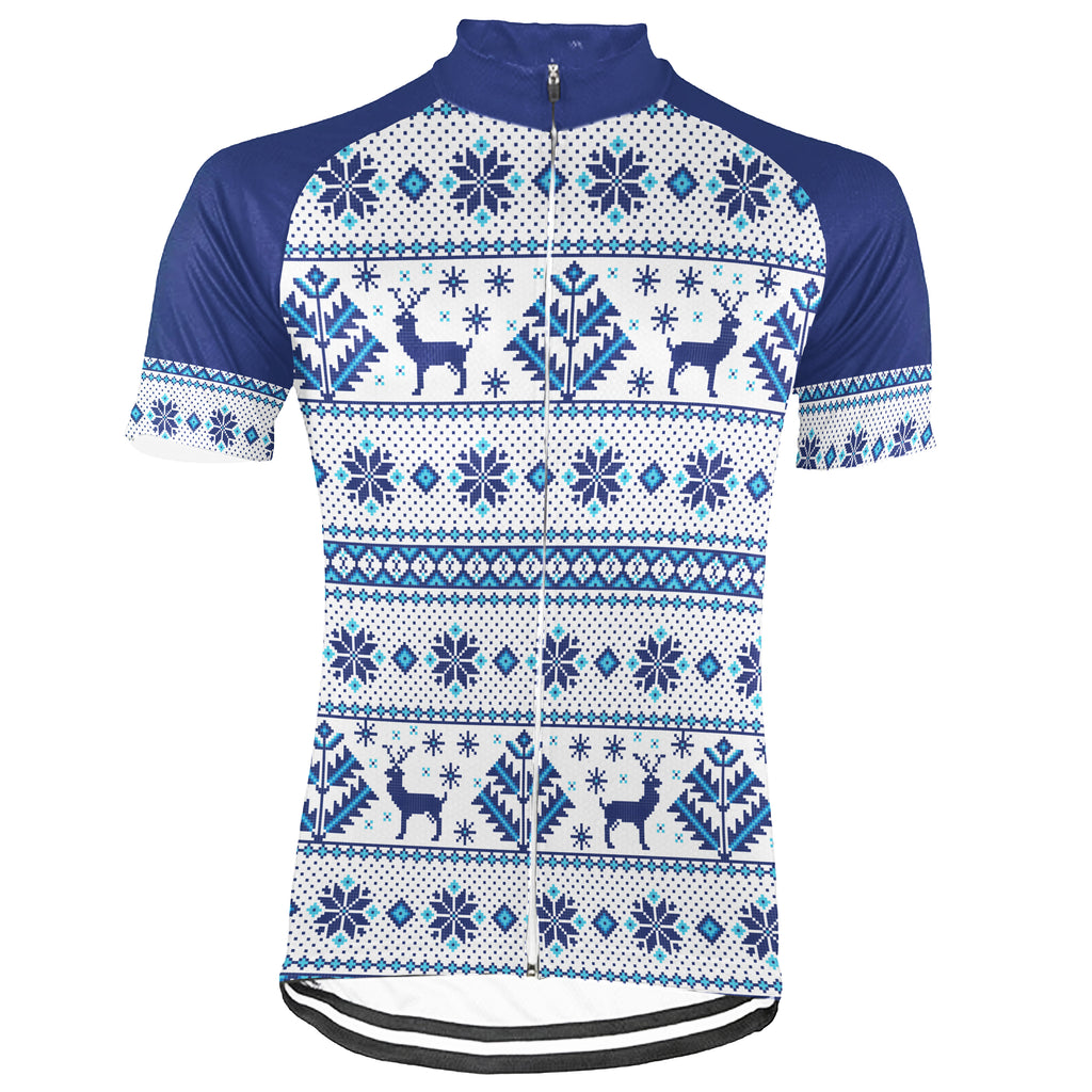 New Christmas Collection-Customized Christmas Short Sleeve Cycling Jersey for Men