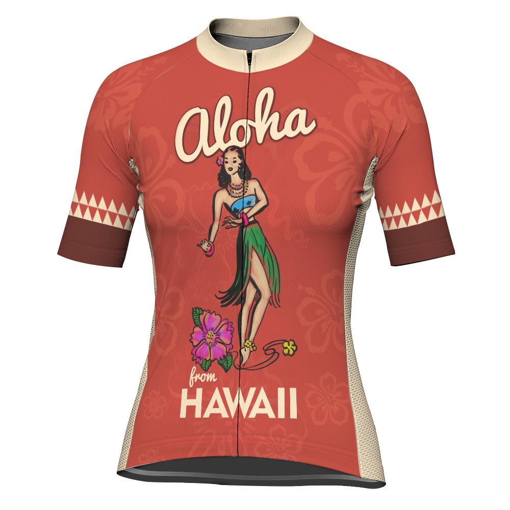 Hawaiian Short Sleeve Cycling Jersey for Women