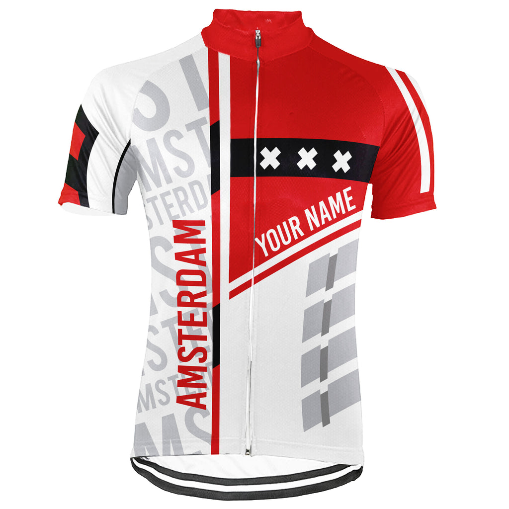 Customized Amsterdam Short Sleeve Cycling Jersey for Men