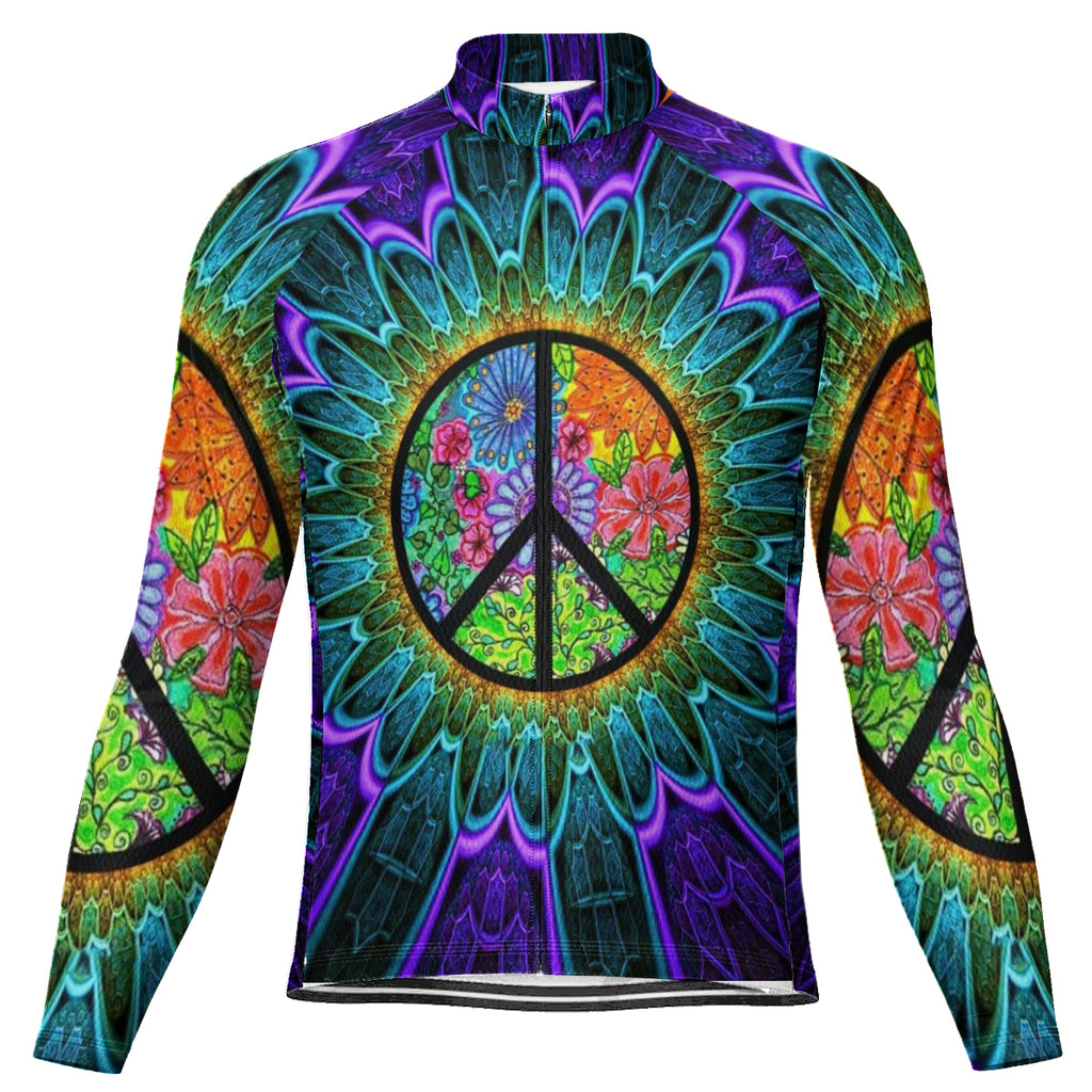 Customized Hippie Long Sleeve Cycling Jersey for Men