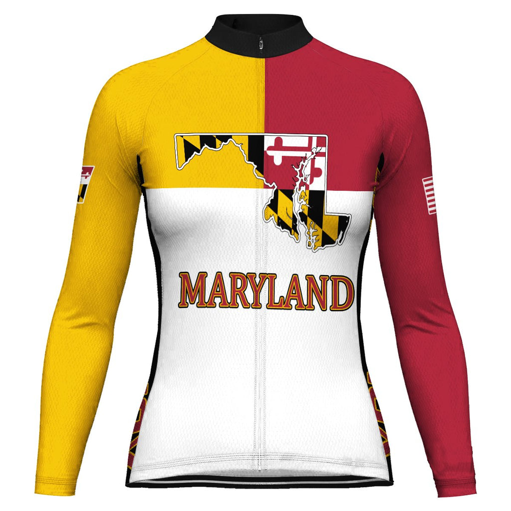 Customized Maryland Long Sleeve Cycling Jersey for Women