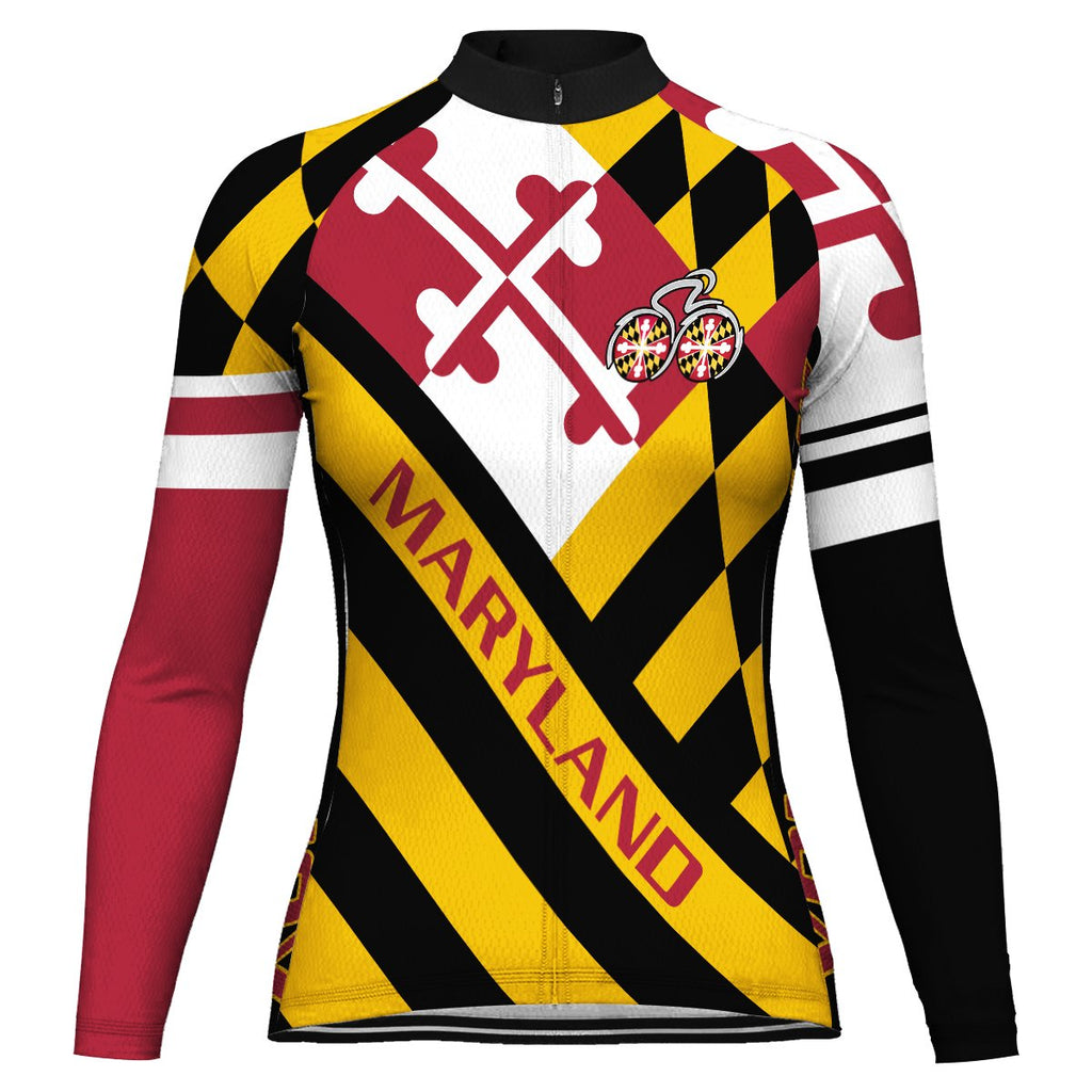 Customized Maryland Long Sleeve Cycling Jersey for Women