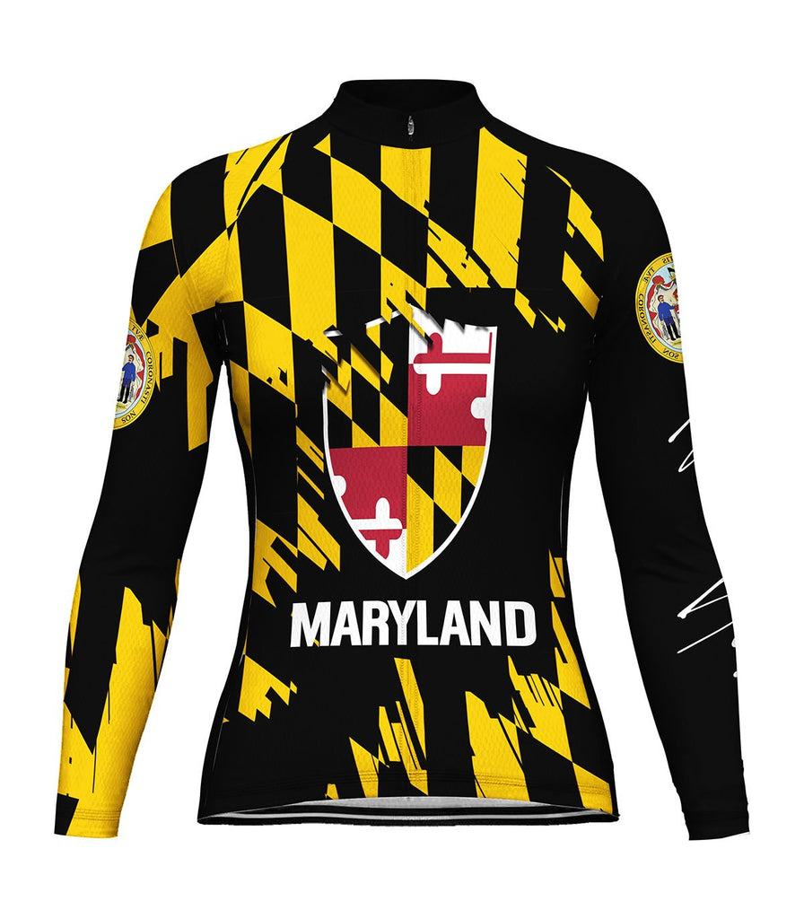 Customized Maryland Long Sleeve Cycling Jersey for Women