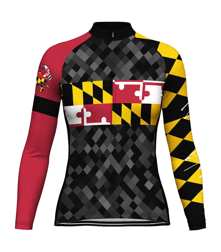 Customized Maryland Long Sleeve Cycling Jersey for Women